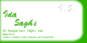 ida saghi business card
