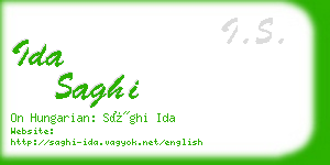 ida saghi business card